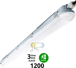 Pragmalux LED TL Waterdicht Armatuur Hermes IP66 120cm 35W 3000K-6000K 3-CCT 5000lm 5x2,5mm Doorvoerbedrading (2x36W) 3-step dim (100-10%-uit) slave = geen sensor & noodmodule 1uur zelftest