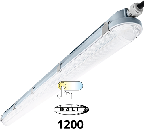 Pragmalux LED TL Waterdicht Armatuur Hermes IP66 120cm 35W 3000K-6000K 3-CCT 5000lm 5x2,5mm Doorvoerbedrading (2x36W) DALI