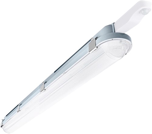 Pragmalux LED TL Waterdicht Armatuur Hermes IP66 60cm 10-18W 3000K-6000K 3-CCT 1250-2300lm 5x2,5mm Doorvoerbedrading (2x18W) + Bewegingsensor PIR