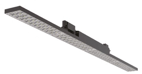 Pragmalux LED 3-Fase Railarmatuur Arda 115x6,5cm Linear Lens 48W 4000K 4911-6933lm 60 zwart incl. driver Dip Switch