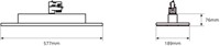 Pragmalux LED 3-Fase Railarmatuur Arda 56x19cm Paneel Lens 50-70W 3000K 7279-10191lm 60 wit incl. driver Dip Switch-4