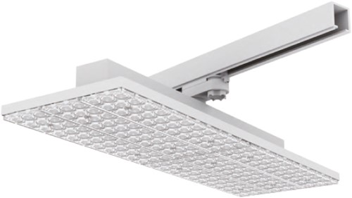 Pragmalux LED 3-Fase Railarmatuur Arda 56x19cm Paneel Lens 50-70W 3000K 7279-10191lm 90 wit incl. driver Dip Switch