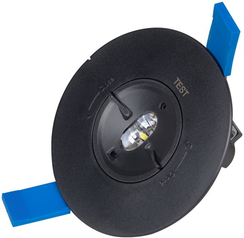 Pragmalux DOT PLUS inbouw Noodverlichting 2,4W 280-330lm 1uur Zelftest zwart-5