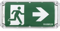 Pragmalux Norma vluchtroute noodarmatuur zelf test 3,5W 150lm IP66 IK10 opbouw, continu, niet continu, ISO 7010 en NEN-EN 1838. Zichtbaar 20 meter. Nood bedrijf LiFePO4 1h wit-1