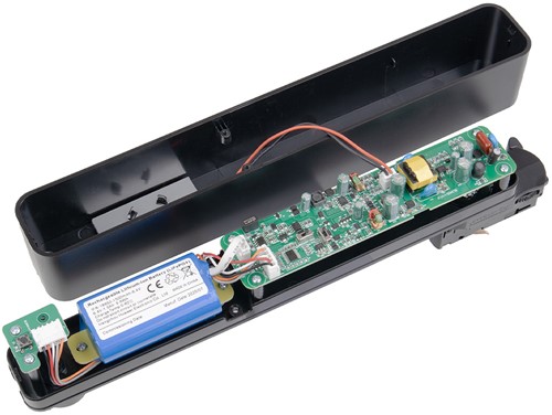 Pragmalux Notra track noodverlichting 4.8W 250lm 6500K LiFePO4 6.4V 1500mAh 1uur zelf en manuele test 2-in-1 zwart RAL9005-4