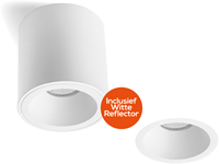 Pragmalux Opbouwspot Cinto Rond Wit - Incl. GU10 Fitting-1