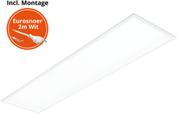 Pragmalux LED Paneel 30x120cm Easy G2 26-36W 3000K-6000K 3-CCT 2850-4200lm +Driver incl. eurosnoer 2m wit (2x28W)