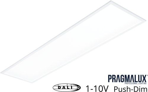 Pragmalux LED Paneel 30x120cm Easy G2 26-36W 3000K-6000K 3-CCT 2850-4200lm +Universele Driver (DALI2, 1-10V, Push-dim) (2x28W)