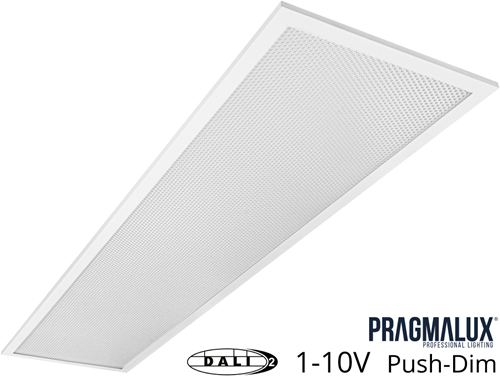 Pragmalux LED Paneel 30x120cm Essence G2 21-34W 3000K 2550-3900lm UGR<19 +Pragmalux DALI2, 0-10V, Push-dim Driver (2x28W)