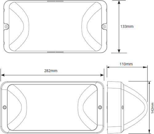 Pragmalux LED Portiek Port-S DALI2 PKVW IP66 IK10 2,75-5W 275-600lm 2700K-4000K 3-CCT Excl. Frame-1