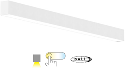 Pragmalux Skyline 1,2m DALI2 12,5-36W 1750-5300lm 2CCT 3000-4000K opaal wit RAL9016