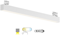 Pragmalux Skyline 1,5m DALI2 12,5-44W 1750-6400lm 2CCT 3000-4000K opaal wit RAL9016 met track adaptor