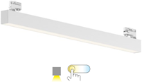 Pragmalux Skyline 1,5m 12,5-44W 1750-6400lm 2CCT 3000-4000K opaal wit RAL9016 met track adaptor