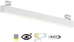 Pragmalux Skyline 1,2m DALI2 12,5-36W 1700-5050lm 2CCT 3000-4000K prisma wit RAL9016 met track adaptor