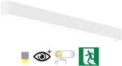 Pragmalux Skyline 1,2m 12,5-44W 1575-5650lm 2CCT 3000-4000K opaal zwart RAL9005 + Noodmodule 1uur autotest