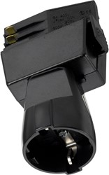 PRX 3-fase Schuko adapter (stopcontact 230V) zwart