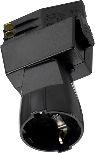 PRX 1-fase Schuko adapter zwart
