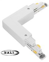 PRX 3-Fase DALI Rail 90° Bocht Rechts aarde binnenzijde Wit