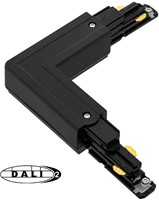 PRX 3-Fase DALI Rail 90° Bocht Rechts aarde binnenzijde Zwart