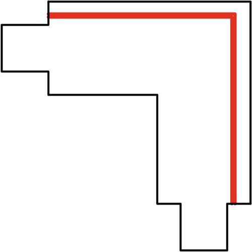 PRX 3-Fase DALI Rail 90° Bocht Rechts aarde binnenzijde Zwart-2