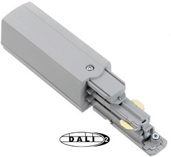 PRX 3-Fase DALI Rail Aansluitstuk Grijs Links