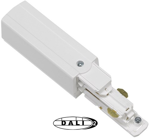 PRX 3-Fase DALI Rail Aansluitstuk Wit Links