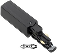 PRX 3-Fase DALI Rail Aansluitstuk Zwart Links