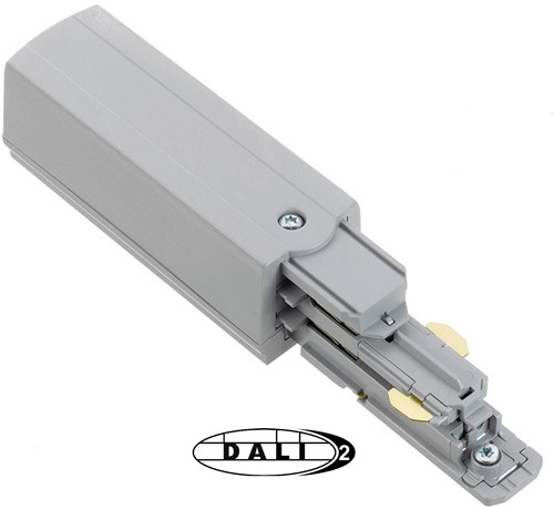 PRX 3-Fase DALI Rail Aansluitstuk Grijs Rechts