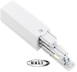 PRX 3-Fase DALI Rail Aansluitstuk Wit Rechts