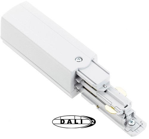 PRX 3-Fase DALI Rail Aansluitstuk Wit Rechts