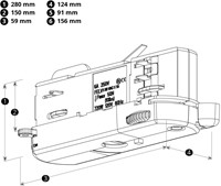 PRX 3-Fase DALI Rail Adapter 70mm Wit-1