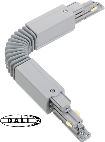 PRX 3-Fase DALI Rail Flexibele Koppelstuk Lang Grijs