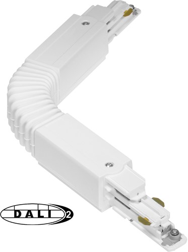 PRX 3-Fase DALI Rail Flexibele Koppelstuk Lang Wit