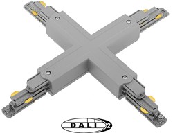 PRX 3-Fase DALI Rail Kruis Koppelstuk Grijs