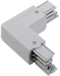 PRX 3-Fase Rail 90° Bocht Links aarde buitenzijde Grijs