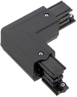 PRX 3-Fase Rail 90° Bocht Links aarde buitenzijde Zwart