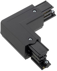 PRX 3-Fase Rail 90° Bocht Links aarde buitenzijde Zwart