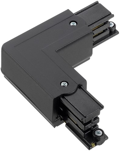 PRX 3-Fase Rail 90° Bocht Links aarde buitenzijde Zwart