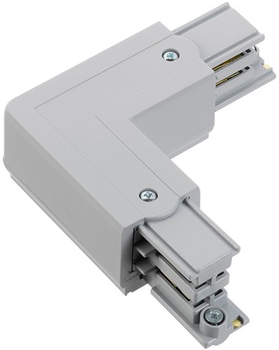 PRX 3-Fase Rail 90° Bocht Buiten Grijs