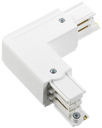 PRX 3-Fase Rail 90° Bocht Rechts aarde binnenzijde Wit