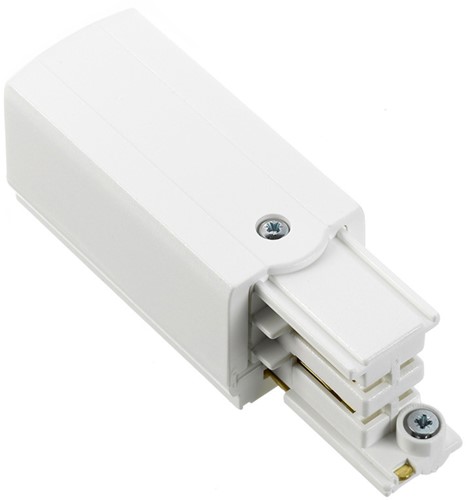 PRX 3-Fase Rail Aansluitstuk Wit Links