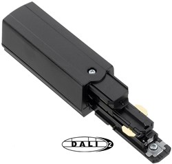 PRX 3-Fase DALI Rail Aansluitstuk Zwart Rechts