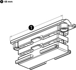 PRX 3-Fase Rail Elektrisch Koppelstuk Wit