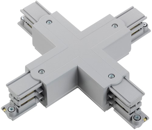 PRX 3-Fase Rail Kruis Koppelstuk Grijs