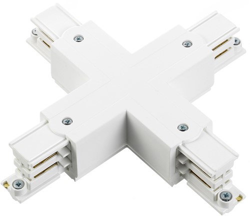 PRX 3-Fase Rail Kruis Koppelstuk Wit