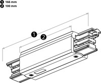 PRX 3-Fase Rail Middenvoeding Zwart