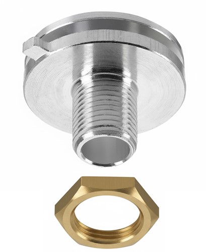 PRX 3-fase rail nippel draaibaar M10 hoogte 12mm gat 7,4mm alu + moer