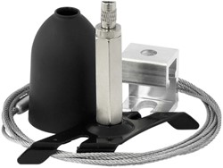 PRX 3-Fase Rail Ophangset Verstelbaar 6M incl. Kap Zwart