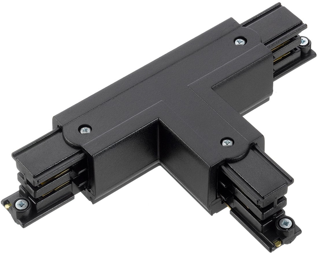 PRX 3-faset skinne T-koblingsstykke sort venstre type 2