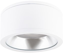 Pragmalux LED opbouw downlight Relio IP65 facet reflector wit 20W 1800-2000lm 2700K-3000K-4000K 3-CCT CRI>90 UGR<19 60D Ø130x115mm
